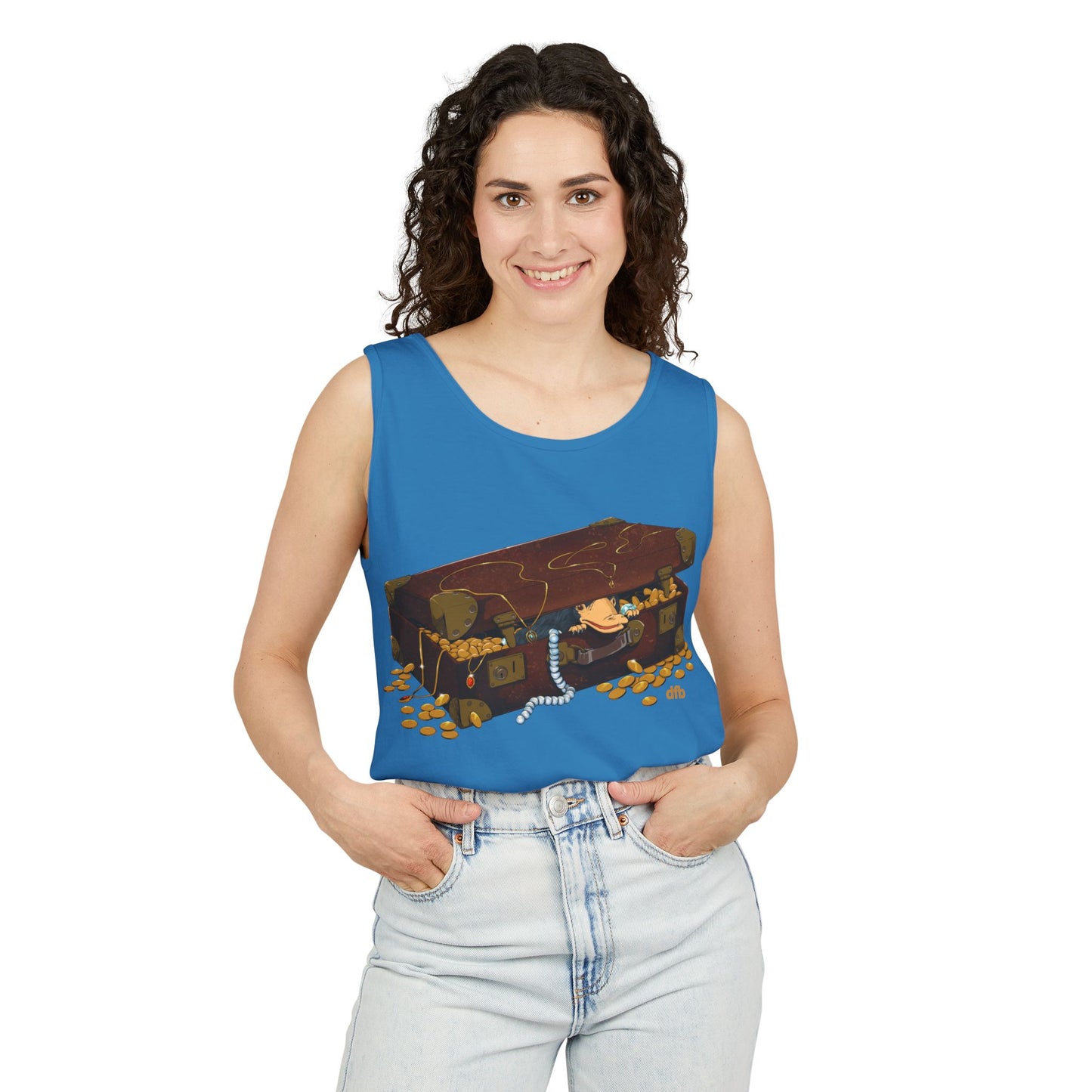 Niffler in a Suitcase - Unisex Garment-Dyed Tank Top