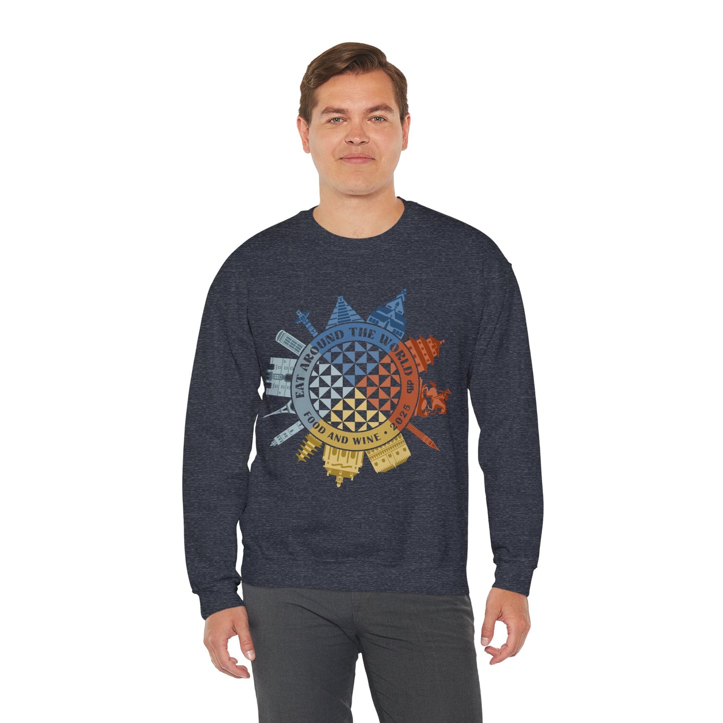 Food & Wine Compass - Adult Crewneck Sweatshirt