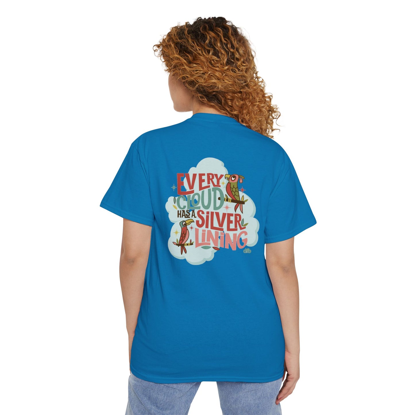 Every Cloud Has a Silver Lining - Front & Back - Unisex Heavy Cotton Pocket Tee