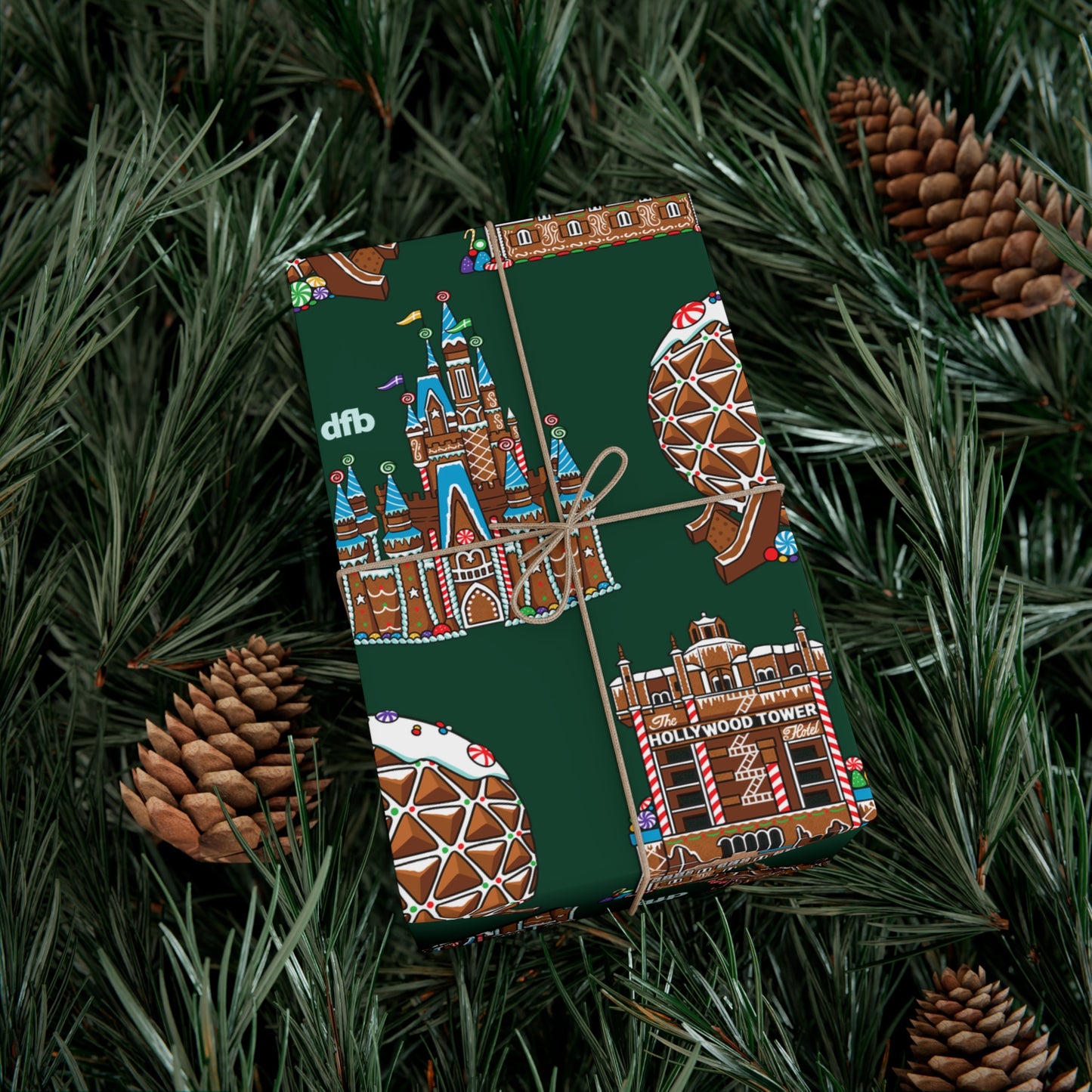 Gingerbread Park Landmarks - Gift Wrap Papers