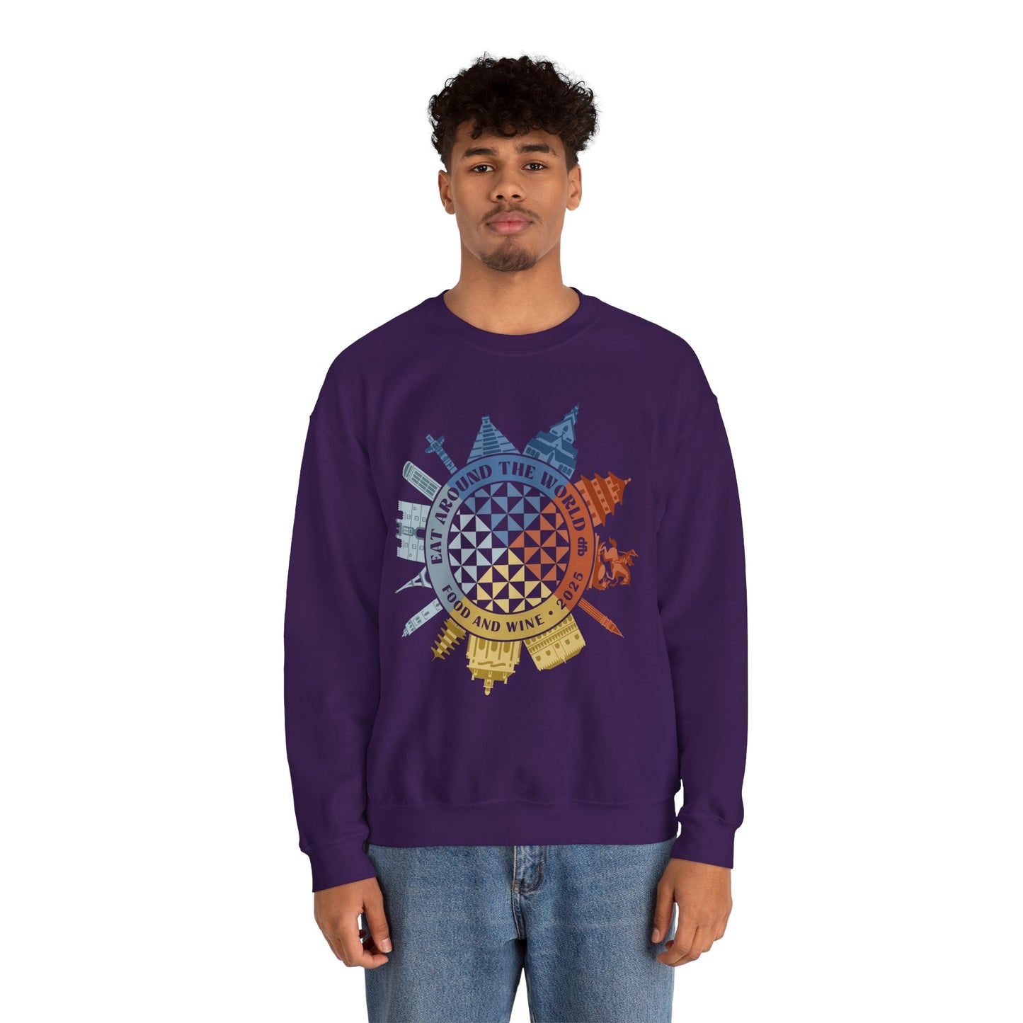 Food & Wine Compass - Adult Crewneck Sweatshirt