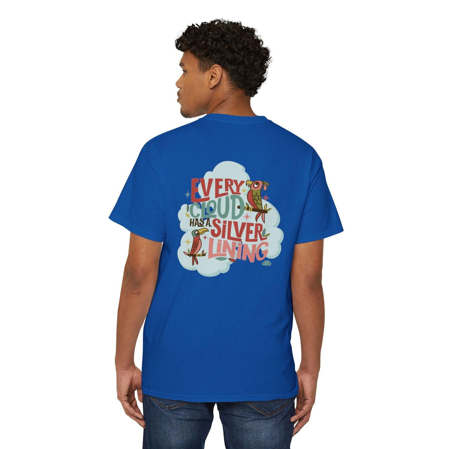 Every Cloud Has a Silver Lining - Front & Back - Unisex Heavy Cotton Pocket Tee