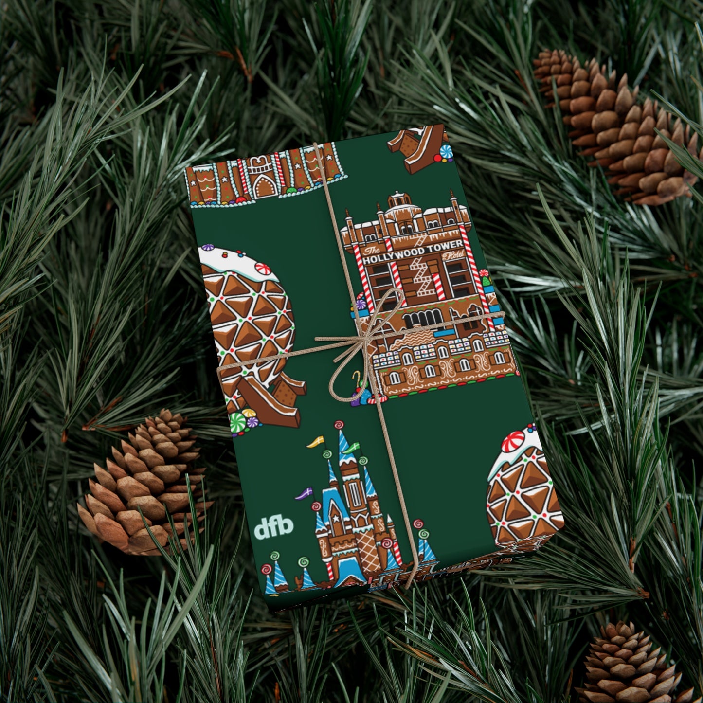 Gingerbread Park Landmarks - Gift Wrap Papers