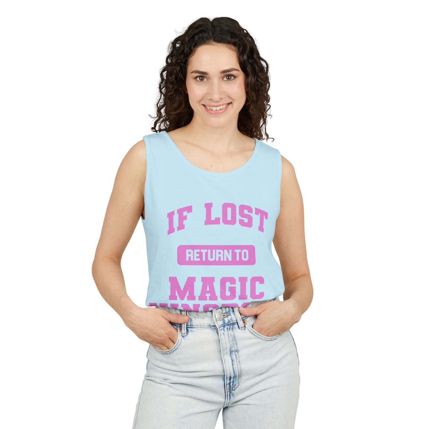 If Lost, Return to the Parks - Unisex Garment-Dyed Tank Top