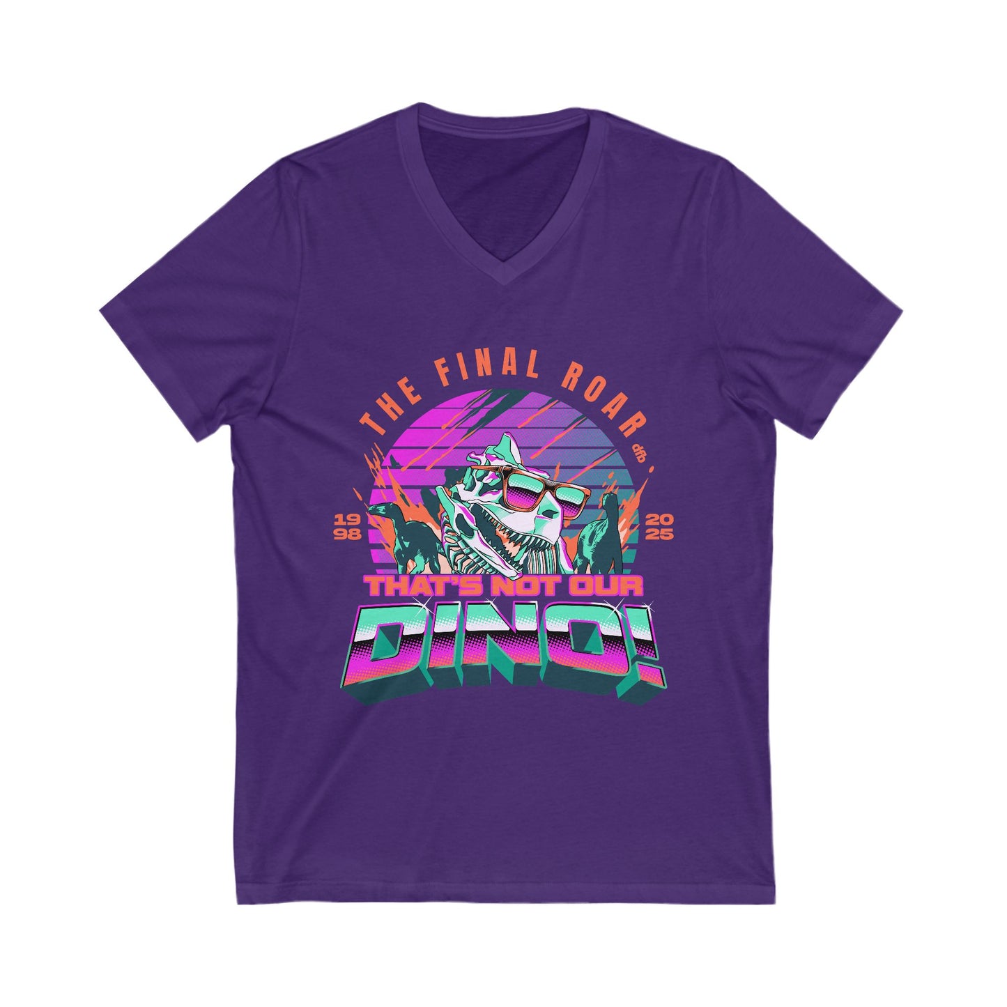 LIMITED EDITION - The Final Roar - DINOSAUR - Short Sleeve V-Neck Tee