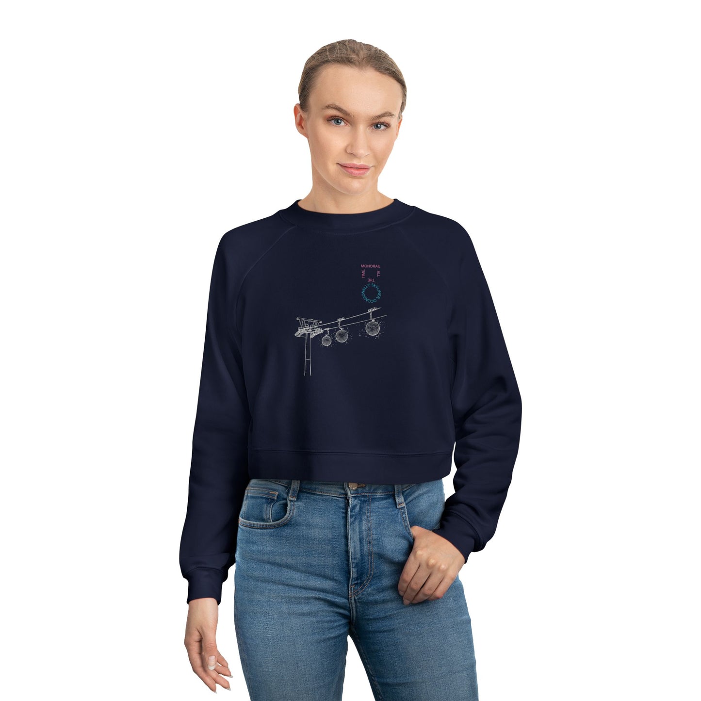 Monorail All The Time - Women's Cropped Fleece Pullover