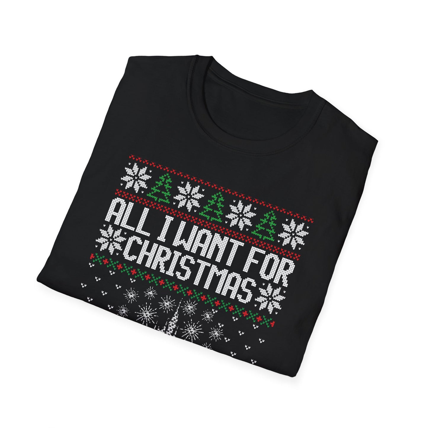 All I Want for Christmas Disney World Ugly Sweater Tshirt Adult Unisex