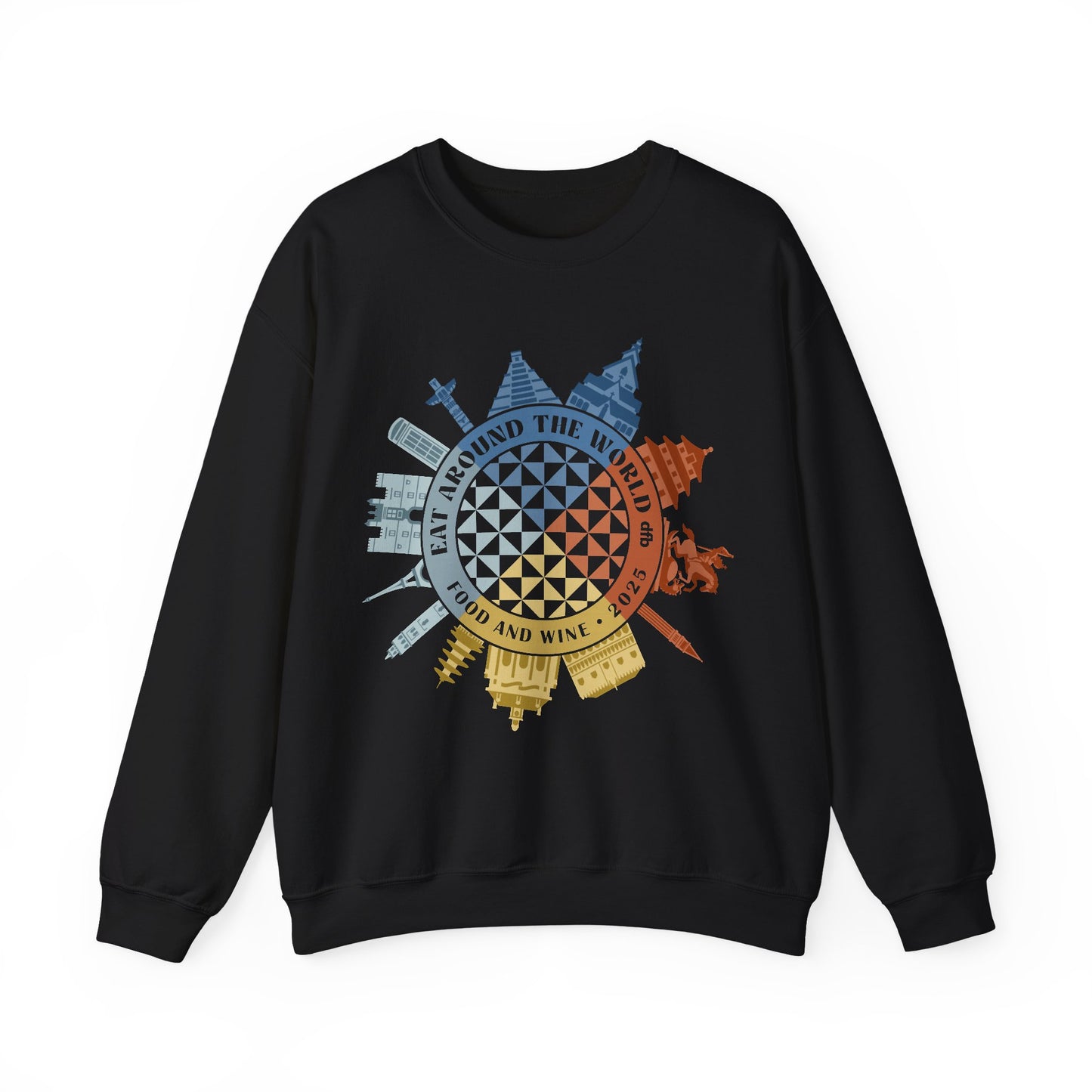 Food & Wine Compass - Adult Crewneck Sweatshirt