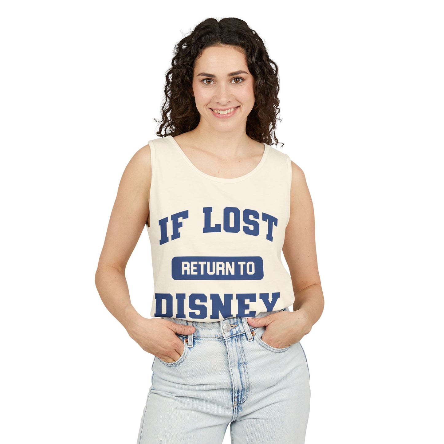 If Lost, Return to the Parks - Unisex Garment-Dyed Tank Top