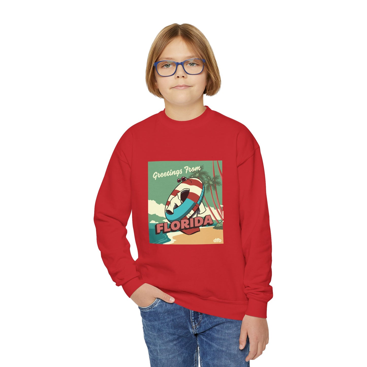 Monsters on Vacation - Youth Crewneck Sweatshirt
