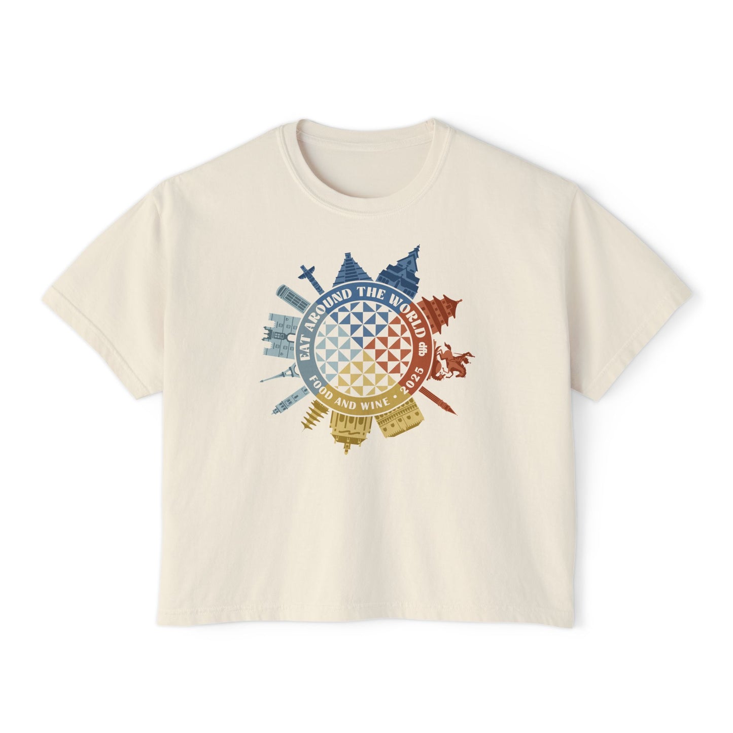 Food & Wine Compass  - Women's Boxy Tee
