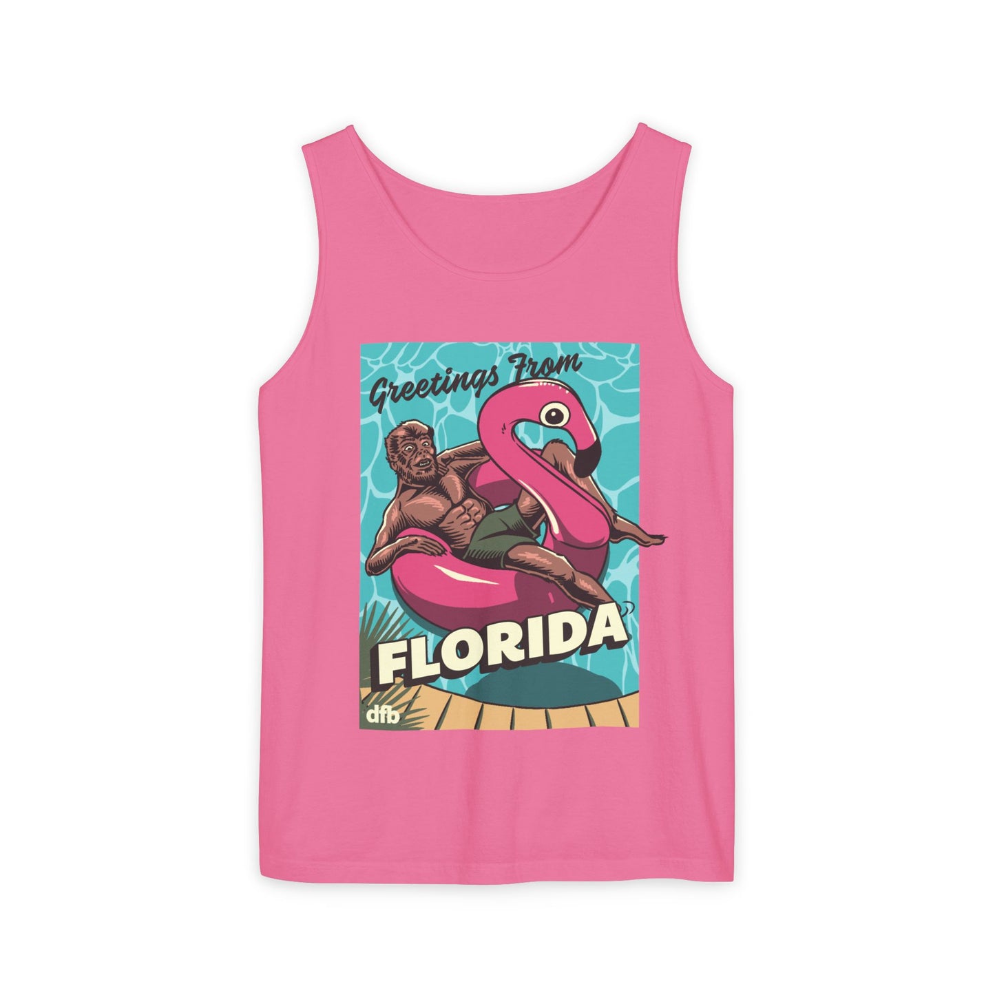 Monsters on Vacation - Unisex Garment-Dyed Tank Top