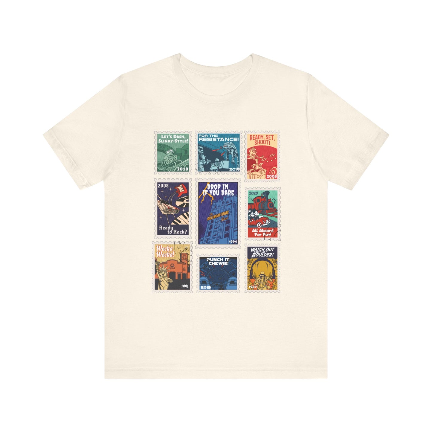 Hollywood Studios Vintage Stamps - Adult Tee Shirt