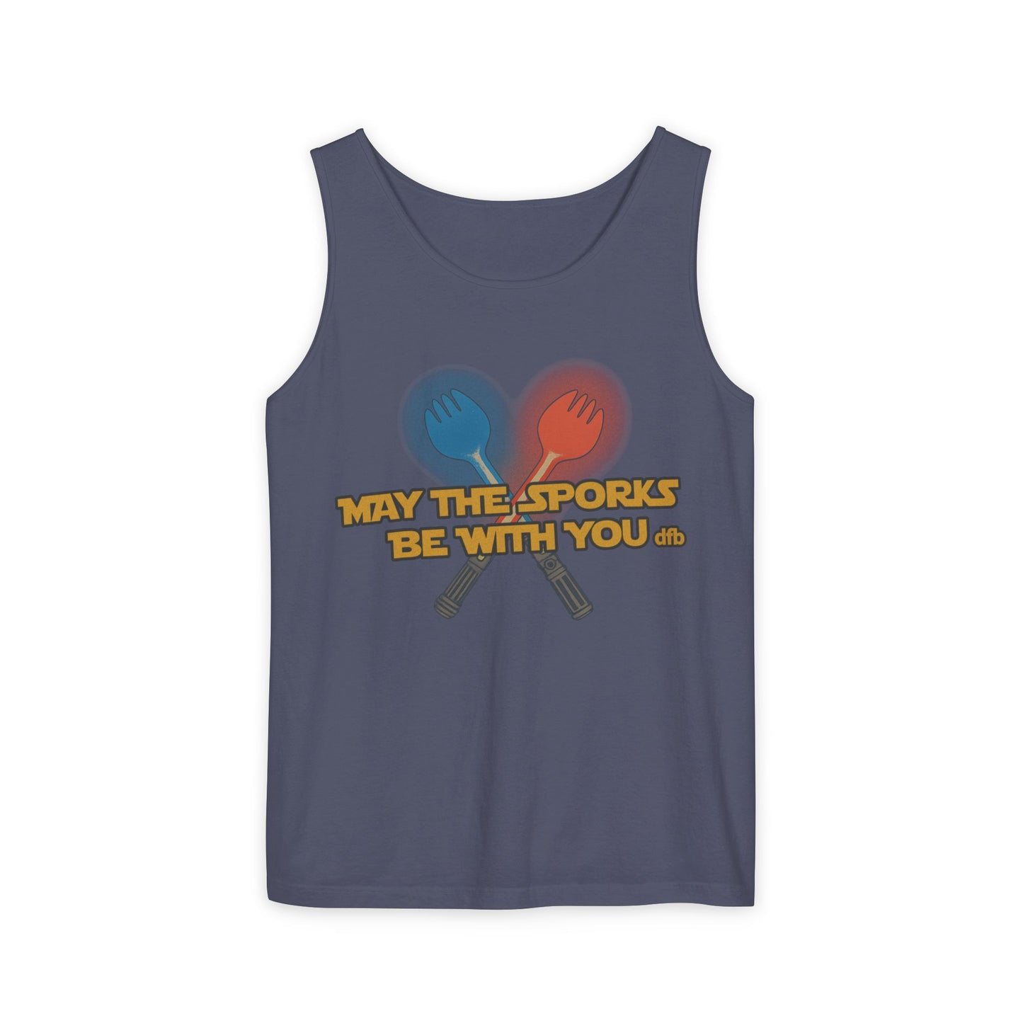May the Sporks Be With You - Unisex Garment-Dyed Tank Top