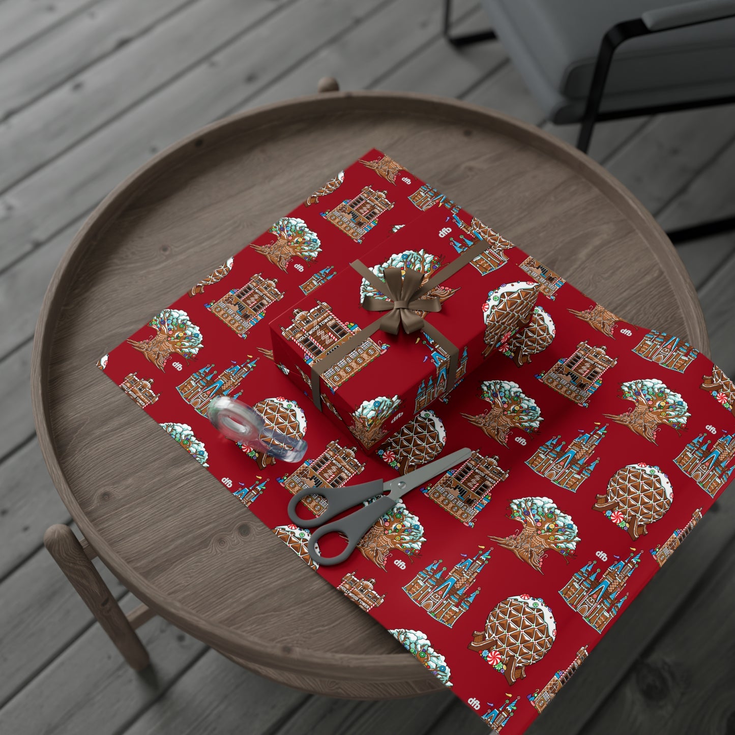 Gingerbread Park Landmarks - Gift Wrap Papers