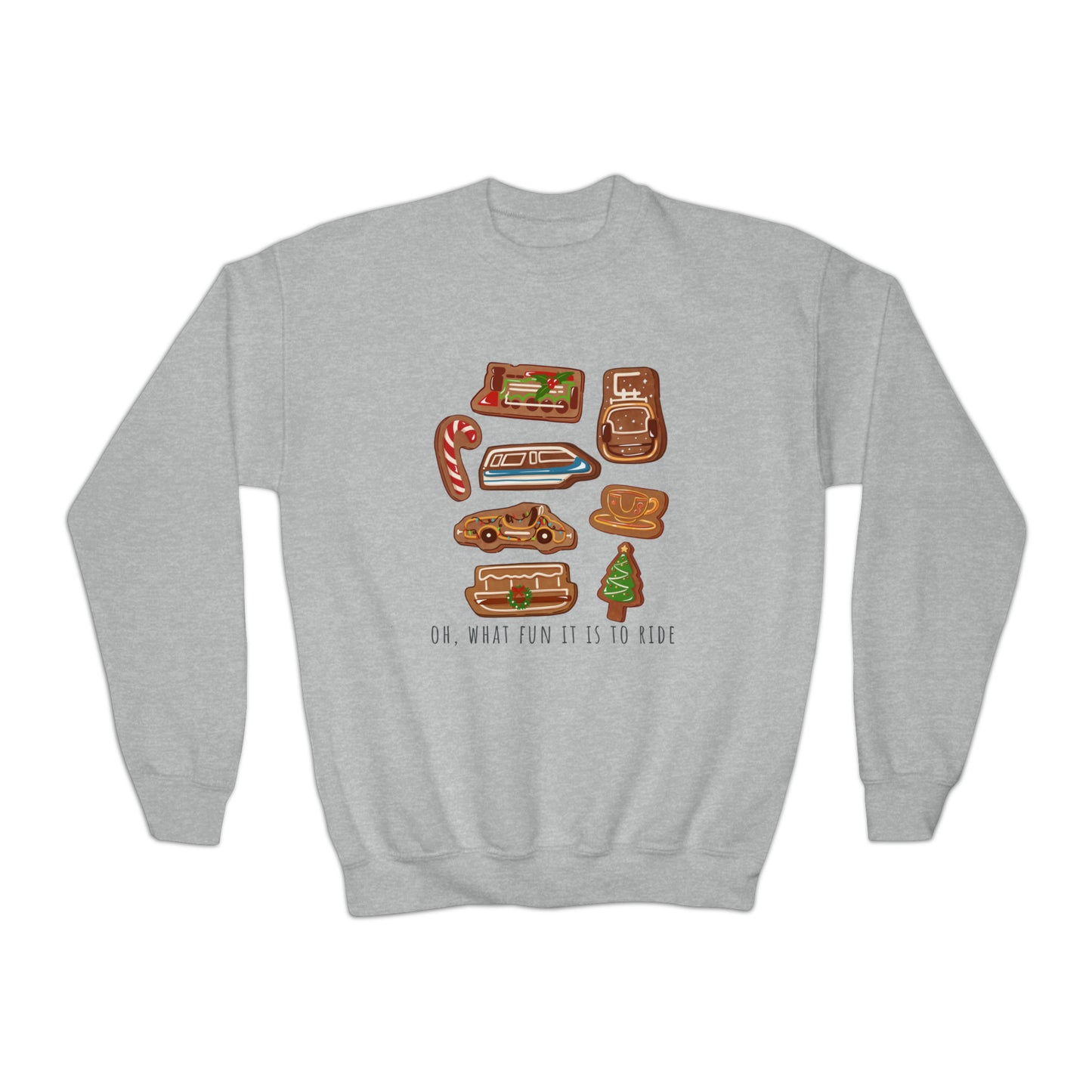 Oh What Fun it is to Ride Youth Crewneck Sweatshirt