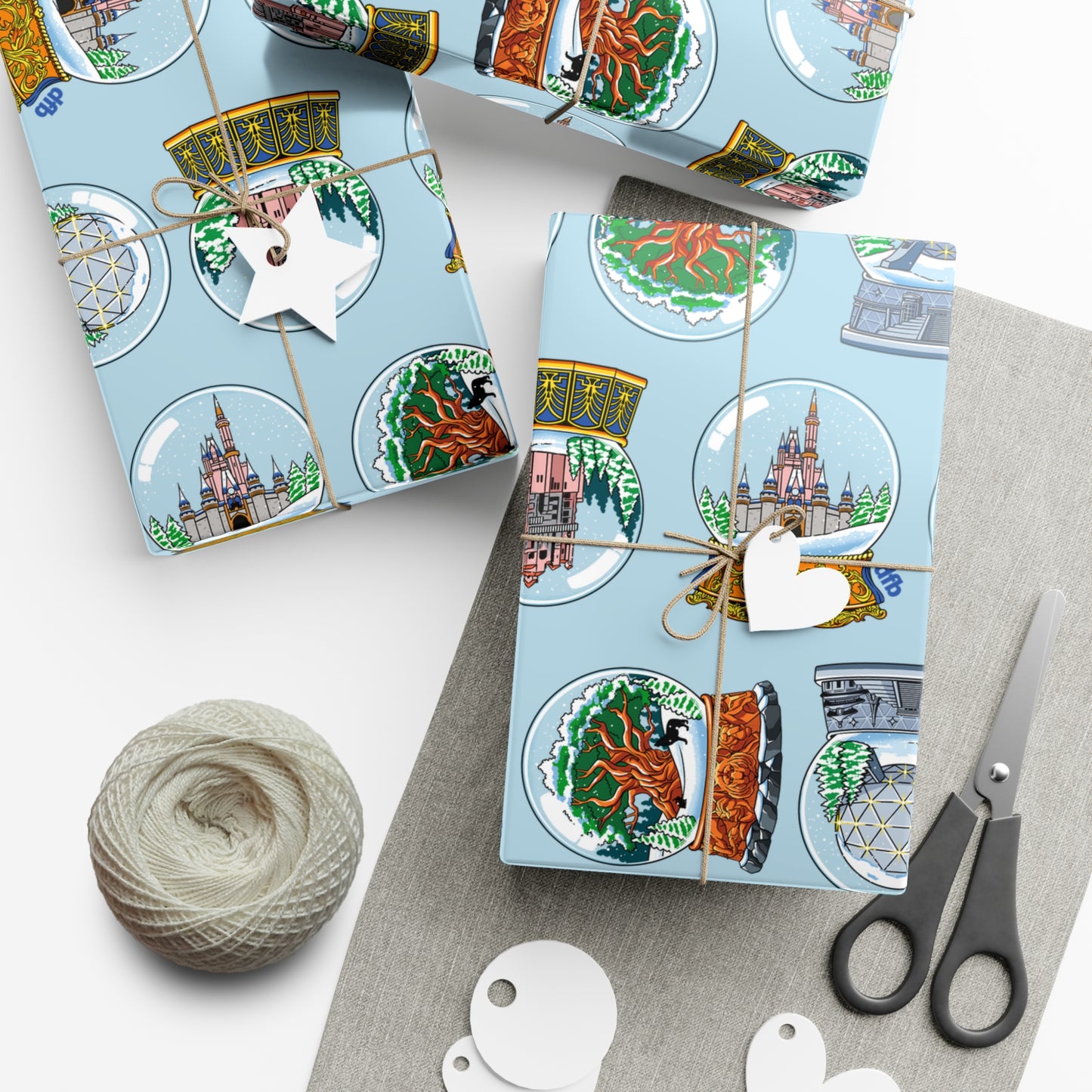 Snowglobes Park Landmarks - Gift Wrap Papers