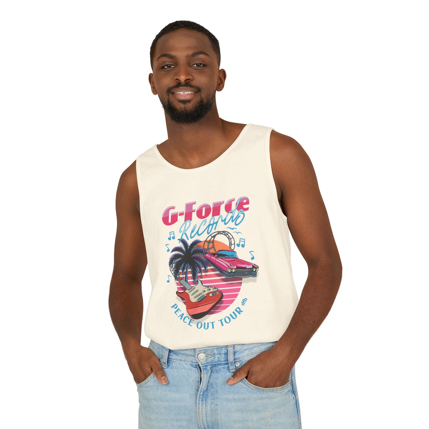 Peace Out Tour - Unisex Garment-Dyed Tank Top