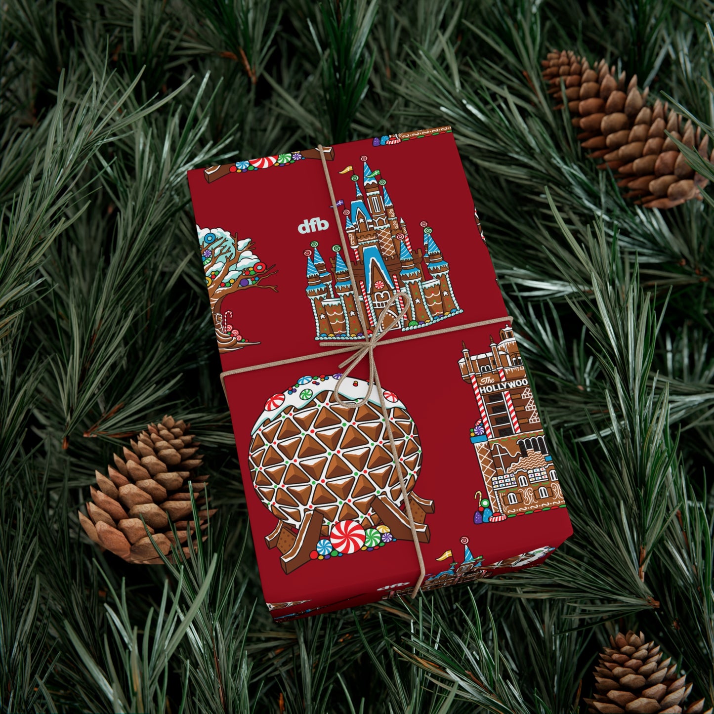 Gingerbread Park Landmarks - Gift Wrap Papers