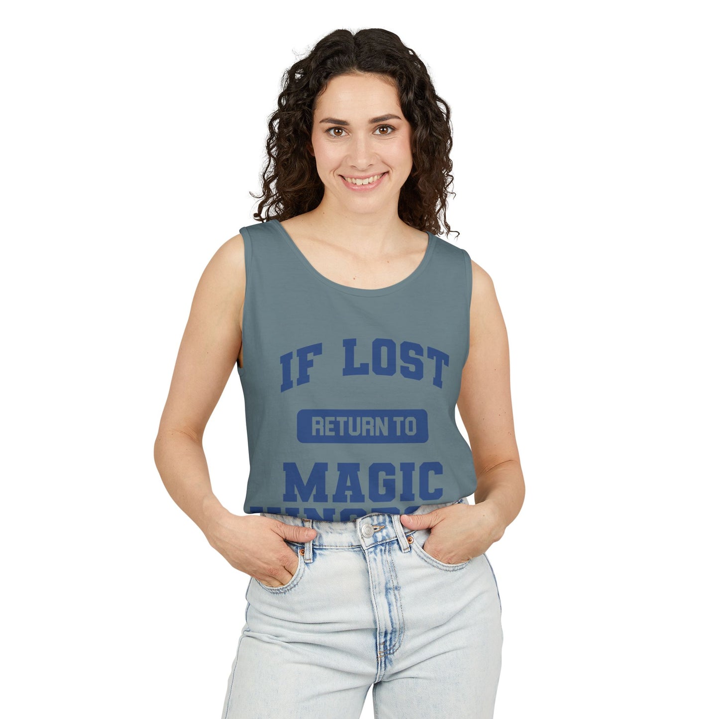 If Lost, Return to the Parks - Unisex Garment-Dyed Tank Top