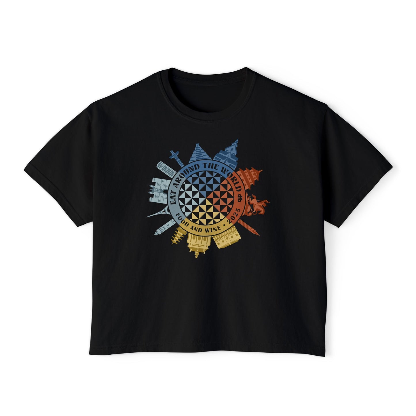 Food & Wine Compass  - Women's Boxy Tee