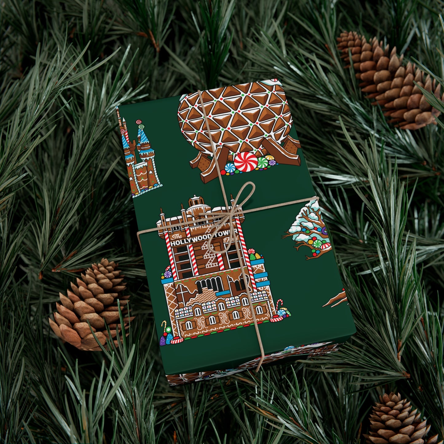 Gingerbread Park Landmarks - Gift Wrap Papers