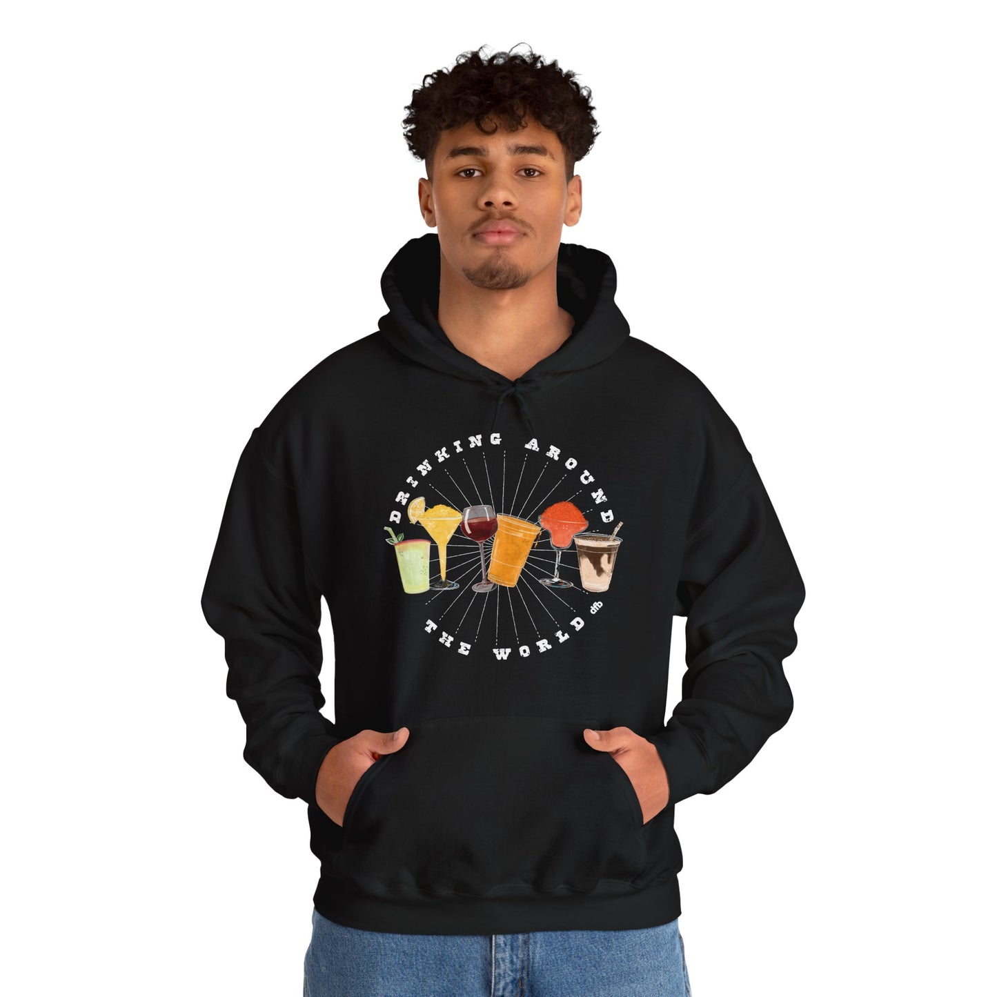 Drinking Around the World - Adult Hoodie Sweatshirt