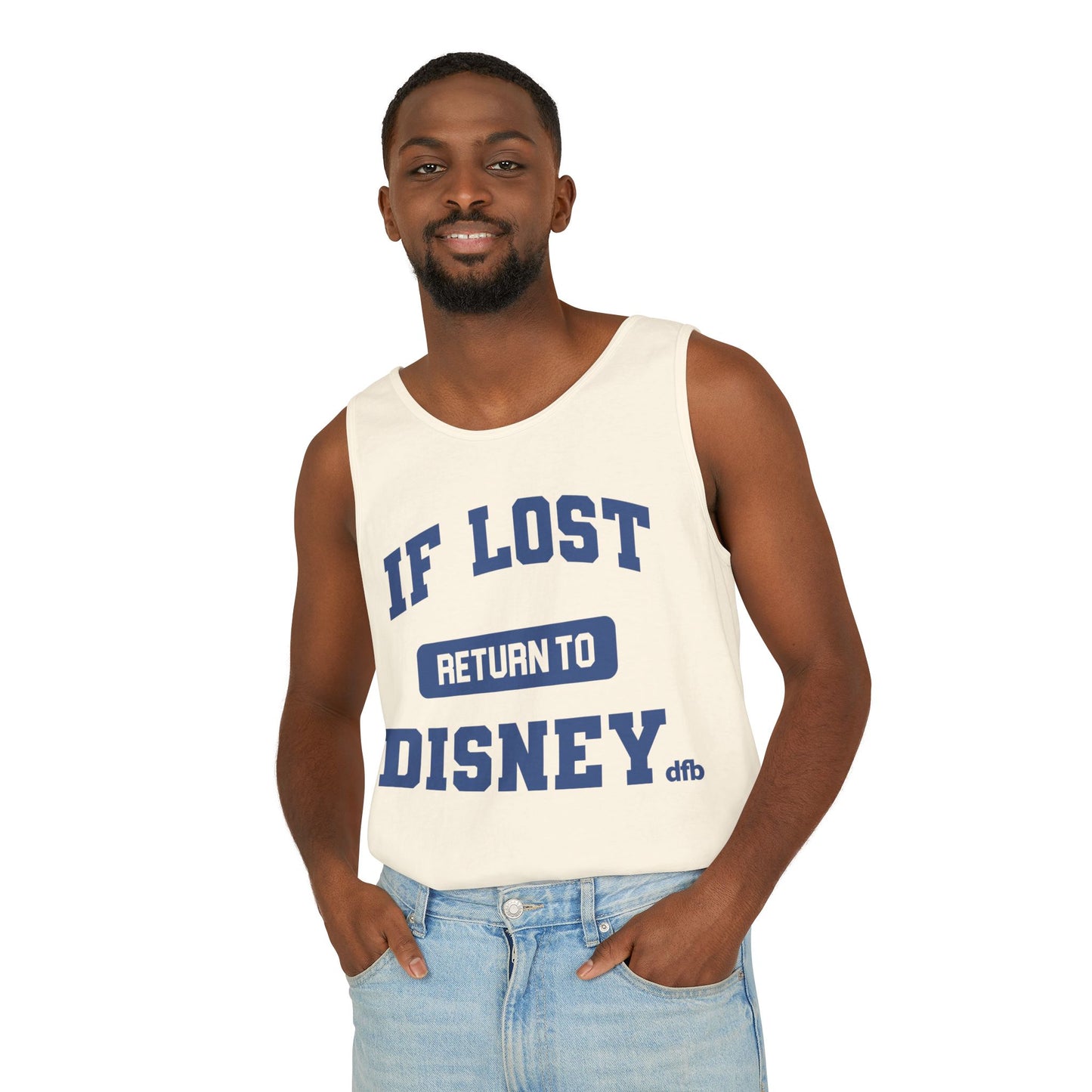 If Lost, Return to the Parks - Unisex Garment-Dyed Tank Top