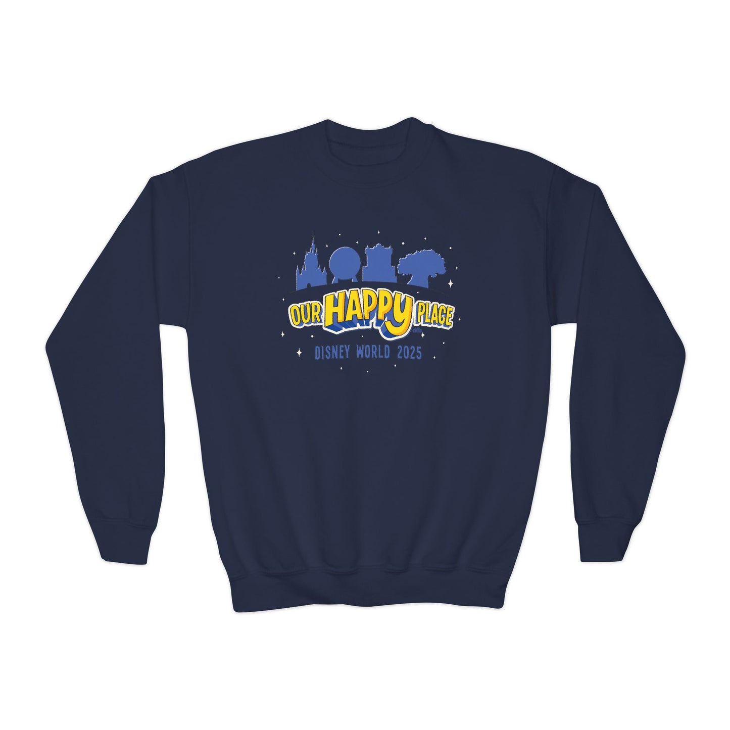 Our Happy Place 2025 - Family Matching - Youth Crewneck Sweatshirt