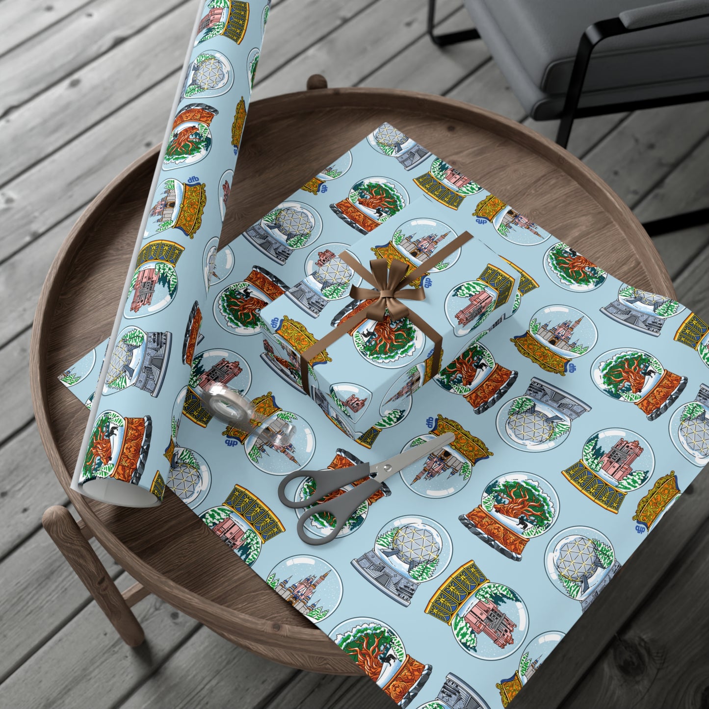 Snowglobes Park Landmarks - Gift Wrap Papers