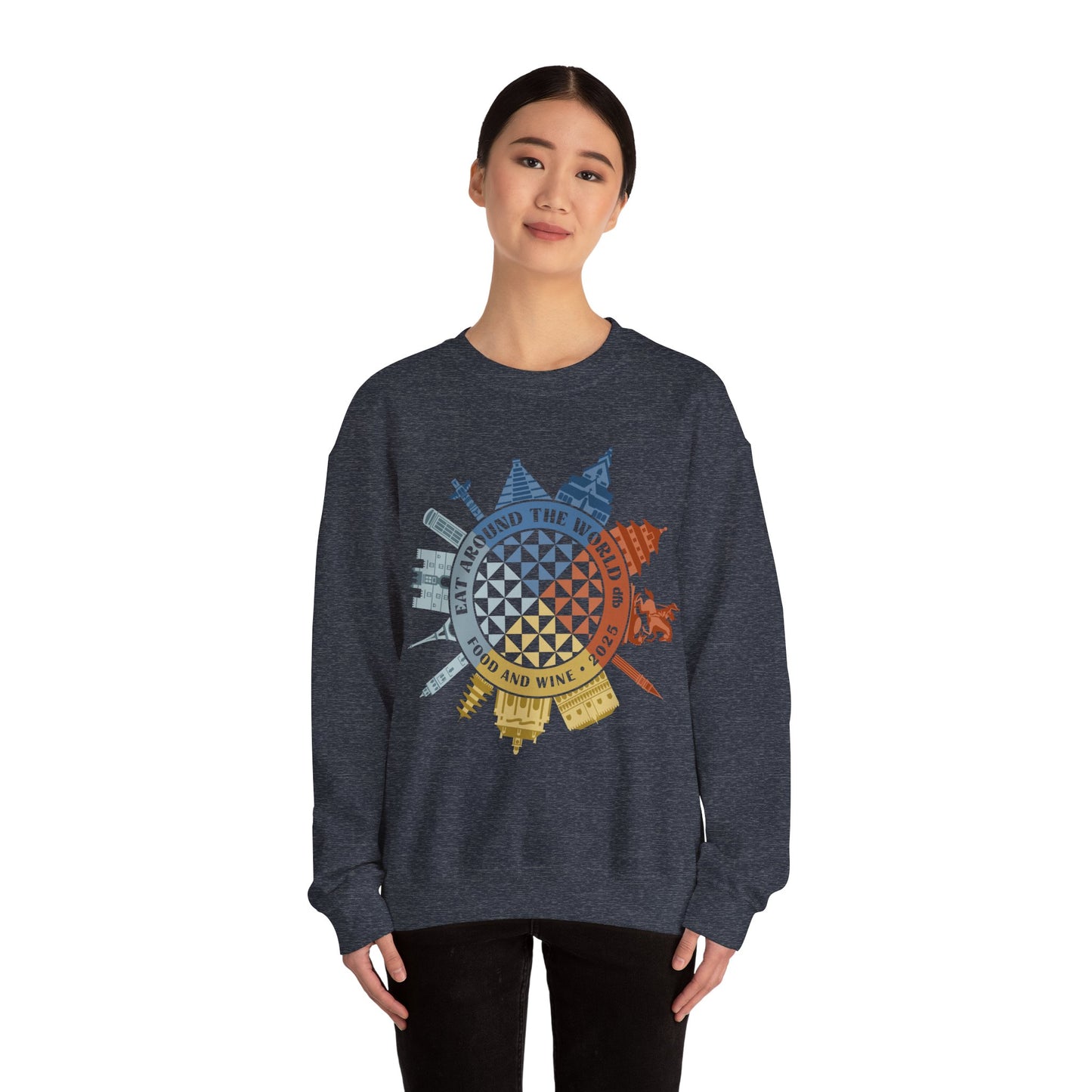 Food & Wine Compass - Adult Crewneck Sweatshirt
