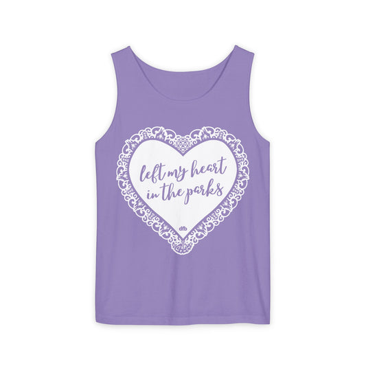 Left My Heart in the Parks - Unisex Garment-Dyed Tank Top