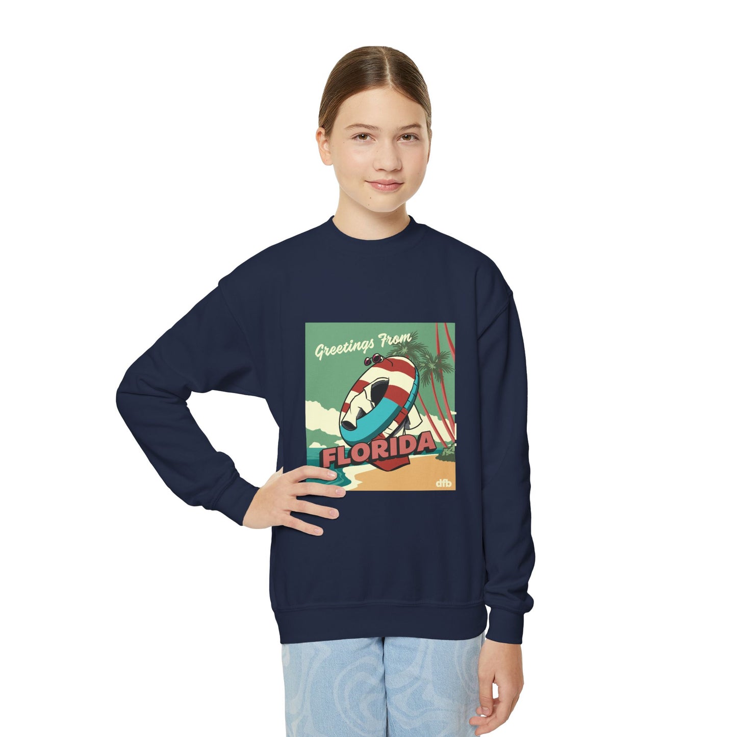 Monsters on Vacation - Youth Crewneck Sweatshirt