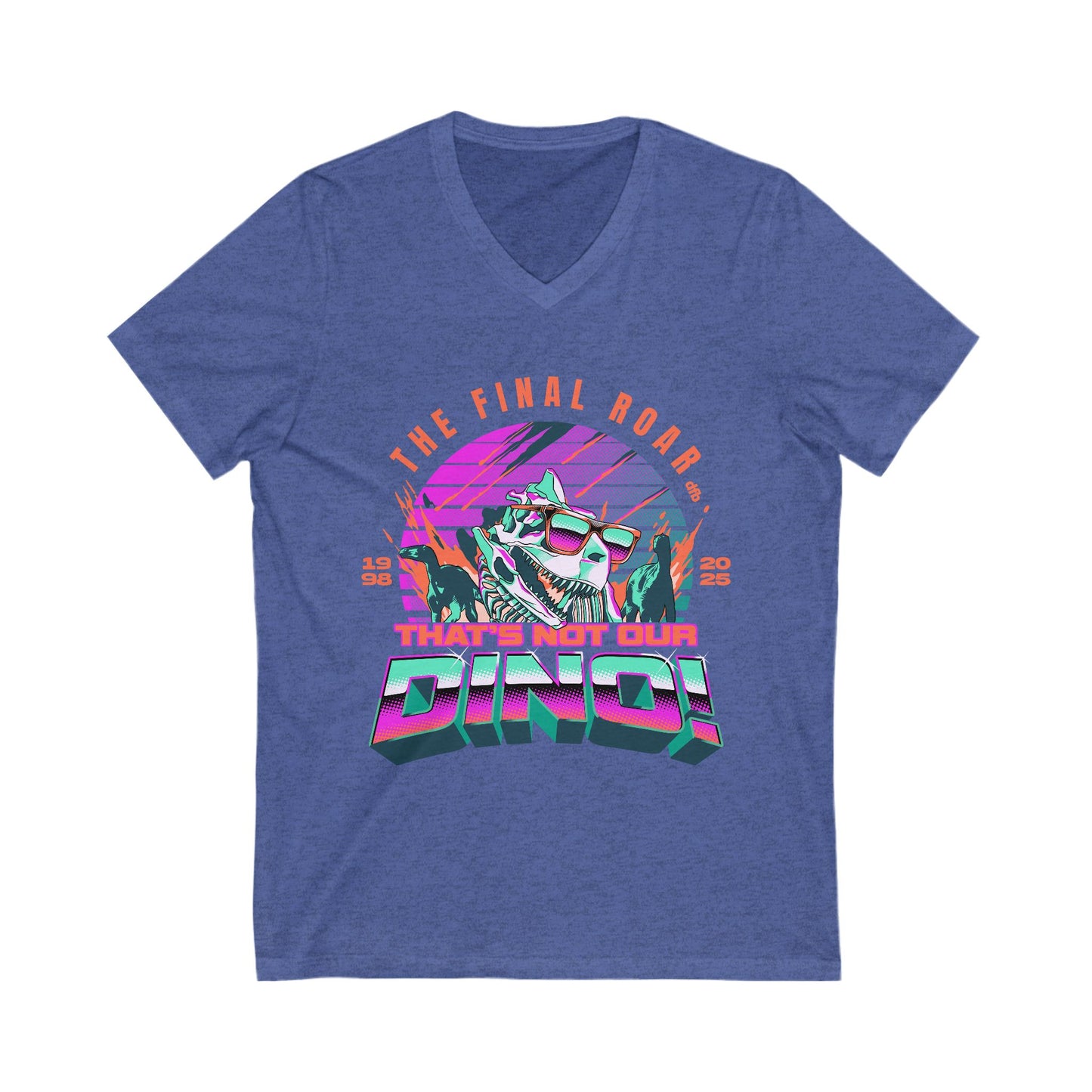 LIMITED EDITION - The Final Roar - DINOSAUR - Short Sleeve V-Neck Tee