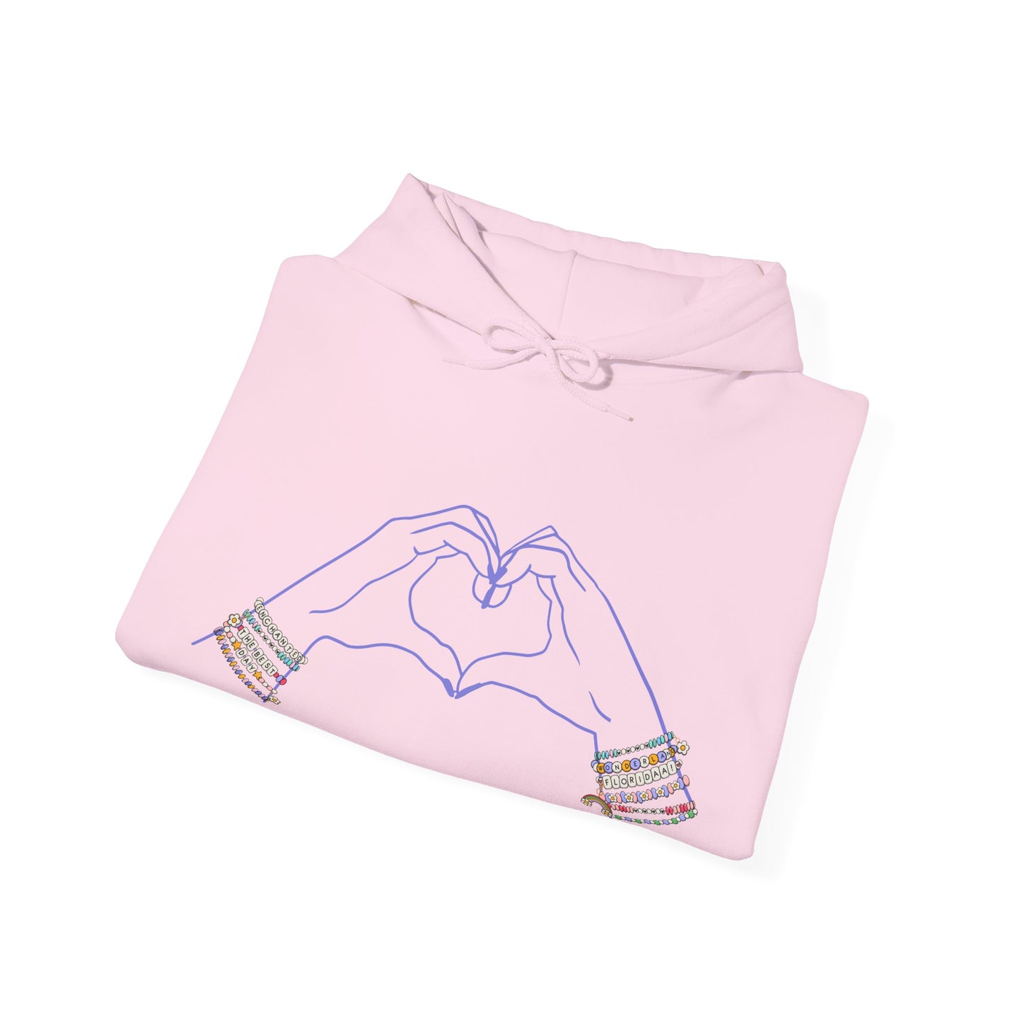 Heart Hands Friendship Bracelet - Adult Hoodie Sweatshirt