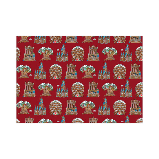 Gingerbread Park Landmarks - Gift Wrap Papers