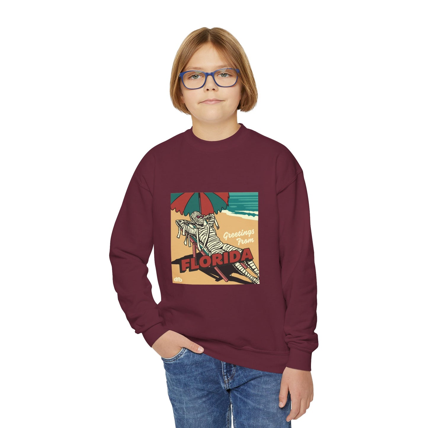 Monsters on Vacation - Youth Crewneck Sweatshirt