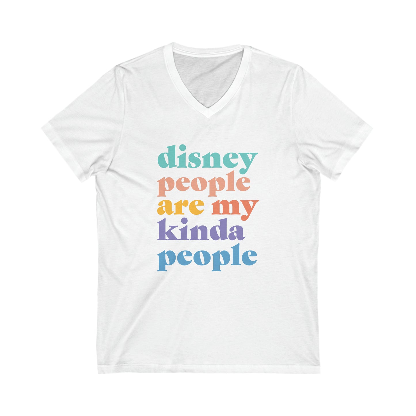 Disney People Are My Kinda People -  Unisex Short Sleeve V-Neck Tee