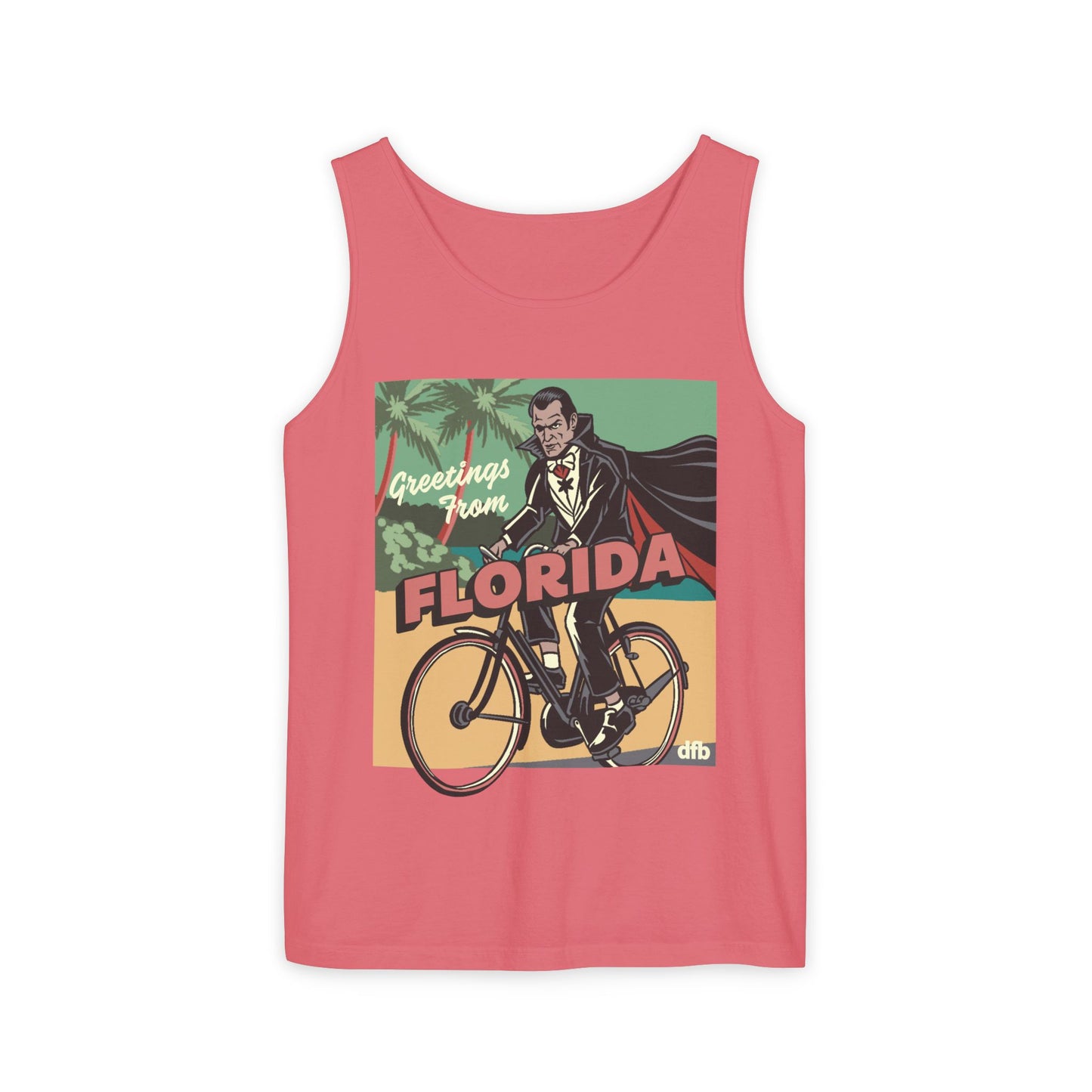 Monsters on Vacation - Unisex Garment-Dyed Tank Top