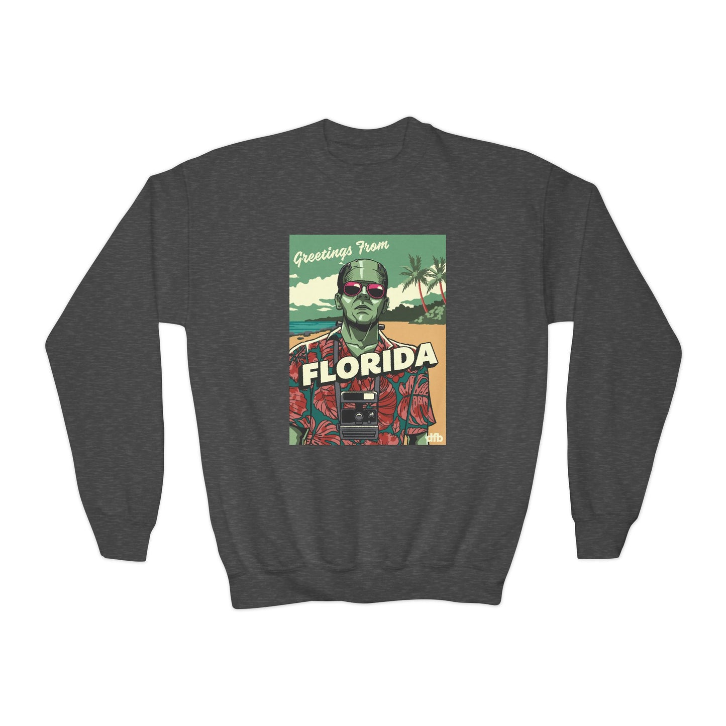 Monsters on Vacation - Youth Crewneck Sweatshirt