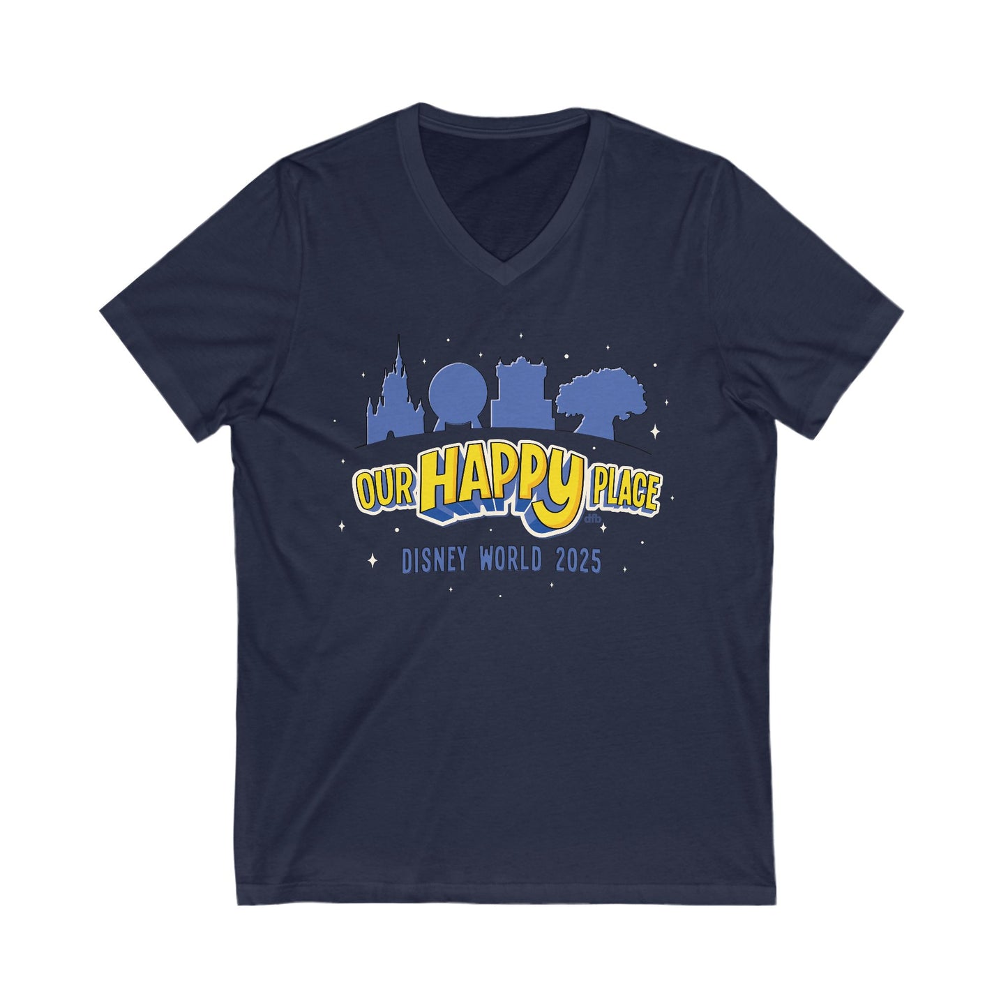 Our Happy Place 2025 - Family Matching - V Neck Tee