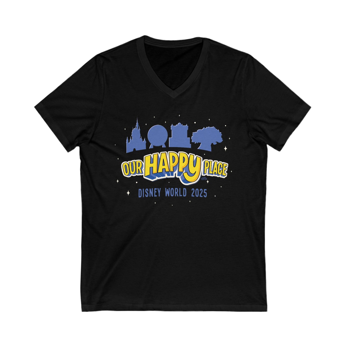 Our Happy Place 2025 - Family Matching - V Neck Tee