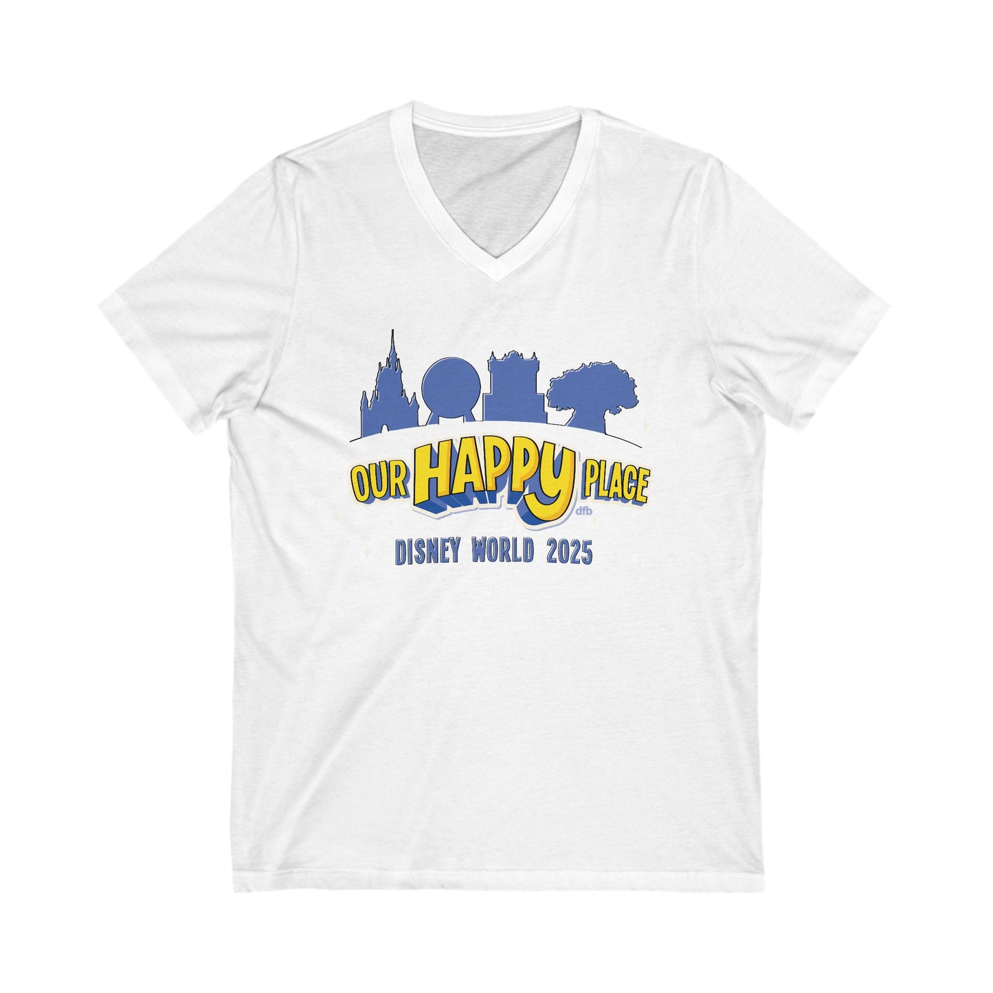 Our Happy Place 2025 - Family Matching - V Neck Tee