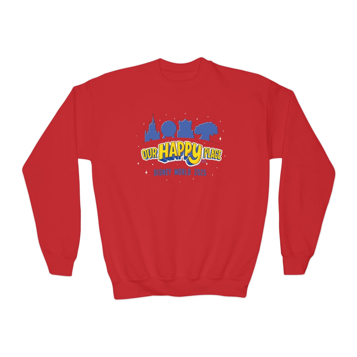 Our Happy Place 2025 - Family Matching - Youth Crewneck Sweatshirt