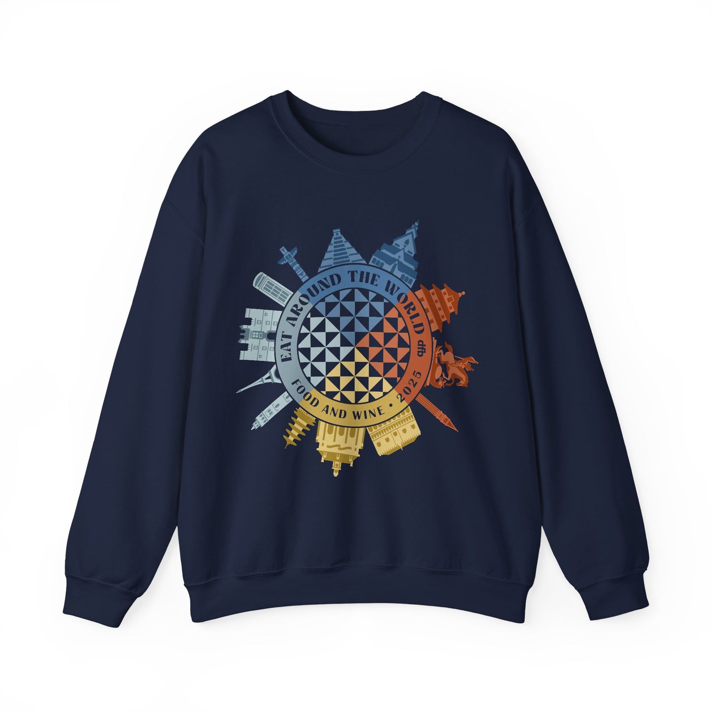Food & Wine Compass - Adult Crewneck Sweatshirt