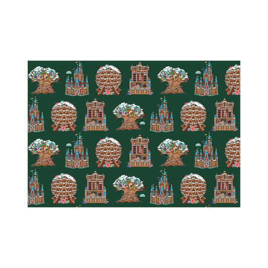 Gingerbread Park Landmarks - Gift Wrap Papers