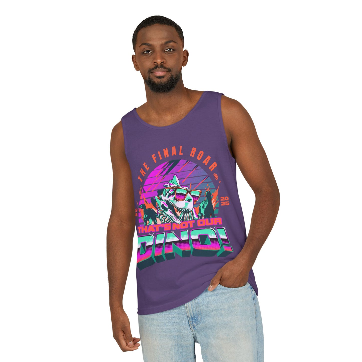 LIMITED EDITION - The Final Roar - DINOSAUR - Unisex Garment-Dyed Tank Top