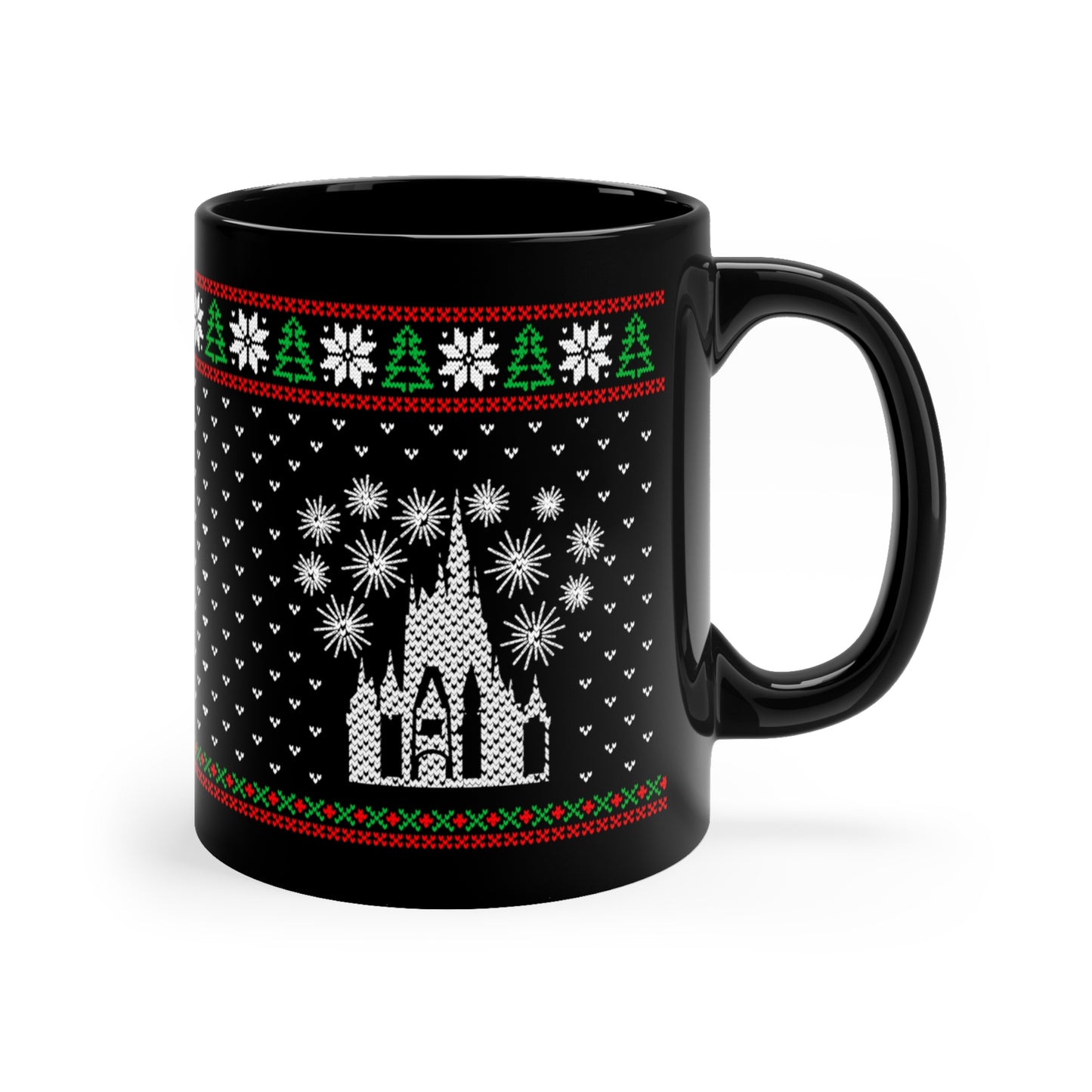 All I Want for Christmas Disney World Ugly Sweater Black Mug