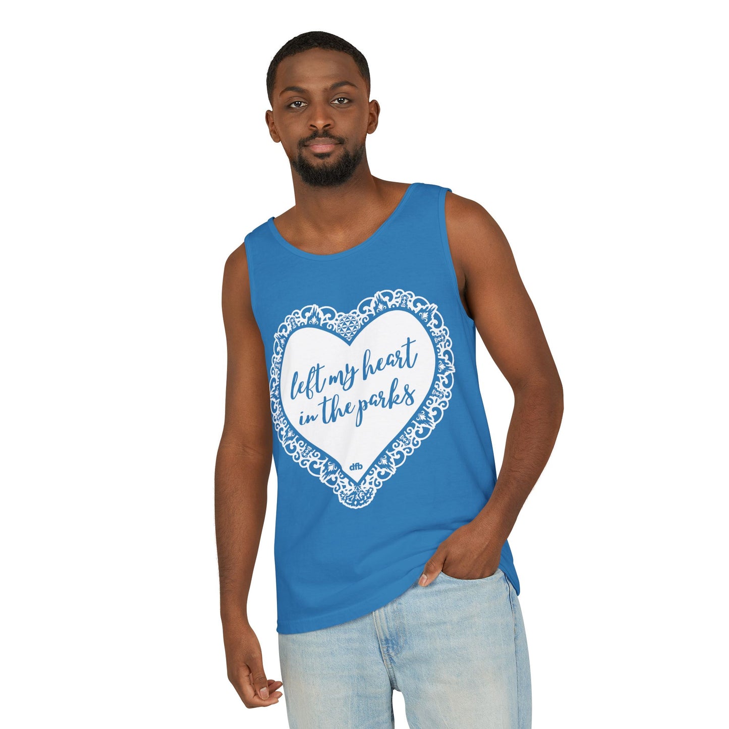 Left My Heart in the Parks - Unisex Garment-Dyed Tank Top