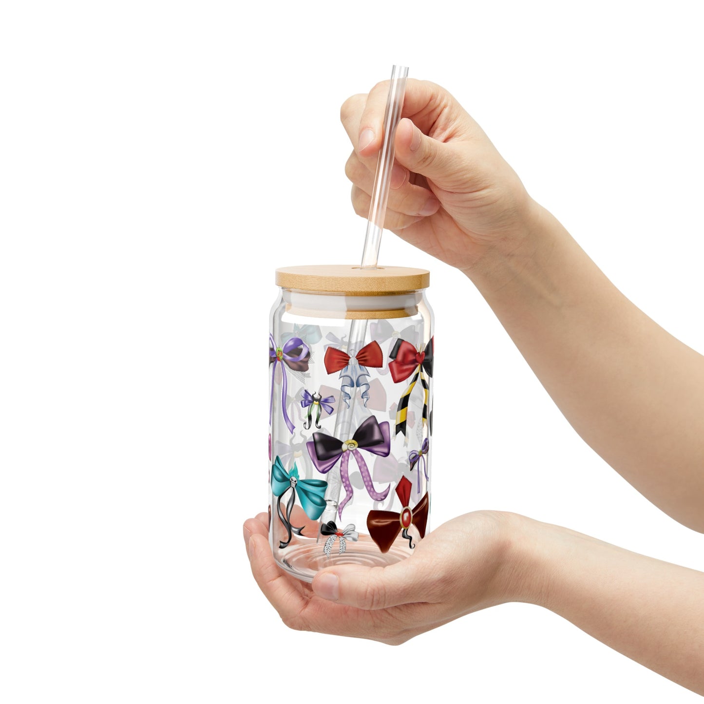 Bad to the Bow - Villains Bows - Sipper Glass, 16oz